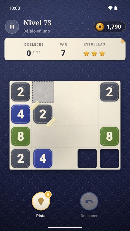 1B Fold: Una hoja de fichas numeradas