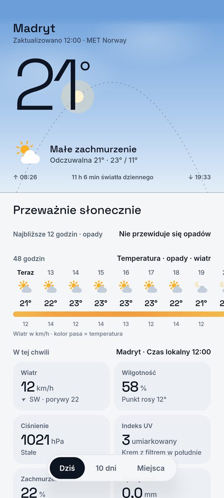1B Weather: Dziś: niebo w tej chwili i dzień w jednym zdaniu