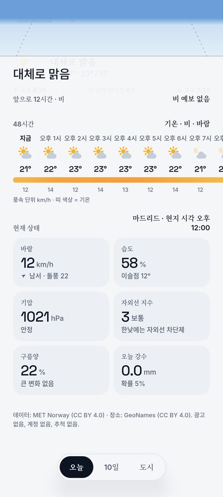 1B Weather: 기온, 비, 바람을 띠 하나에 담은 48시간