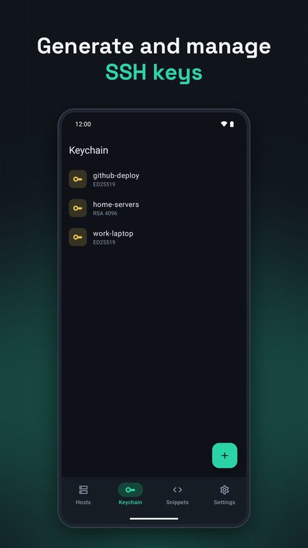 1B Terminal: Ed25519 and RSA keychain