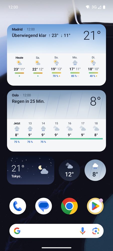 1B Weather: Widgets, die nie veralten