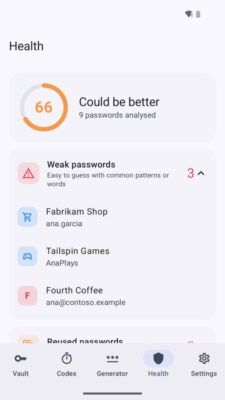 1B Pass: Password health check