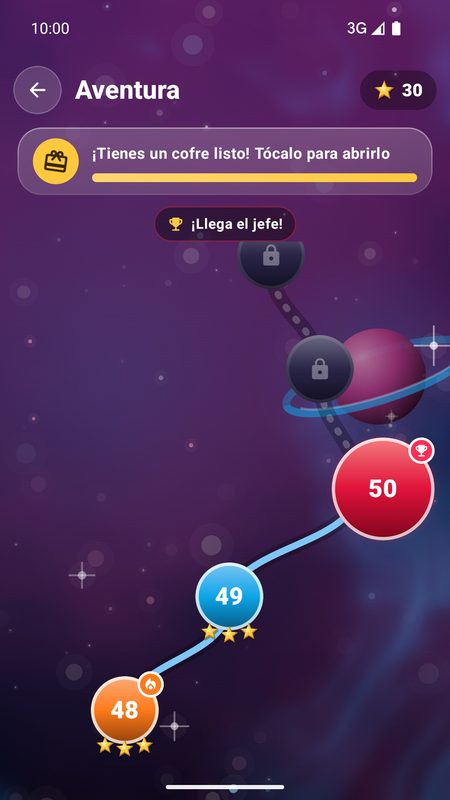 1B Rotate: Mapa de aventura con niveles de jefe, difíciles y de tesoro